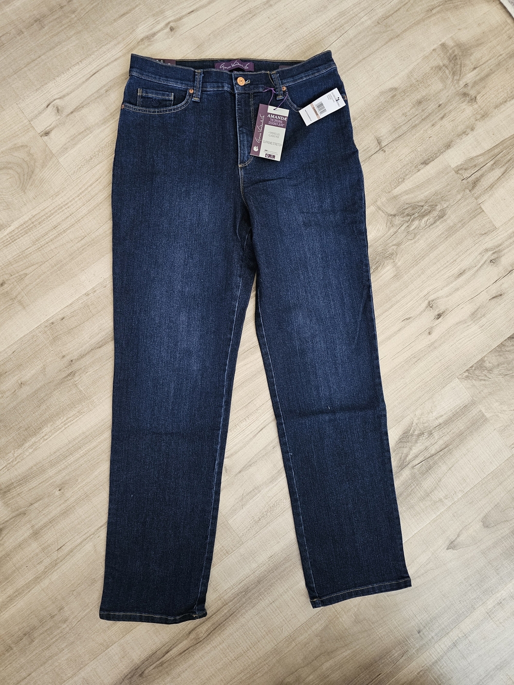 Gloria Vanderbilt Straight Leg Jeans in Dark Indigo Size 12 Regular